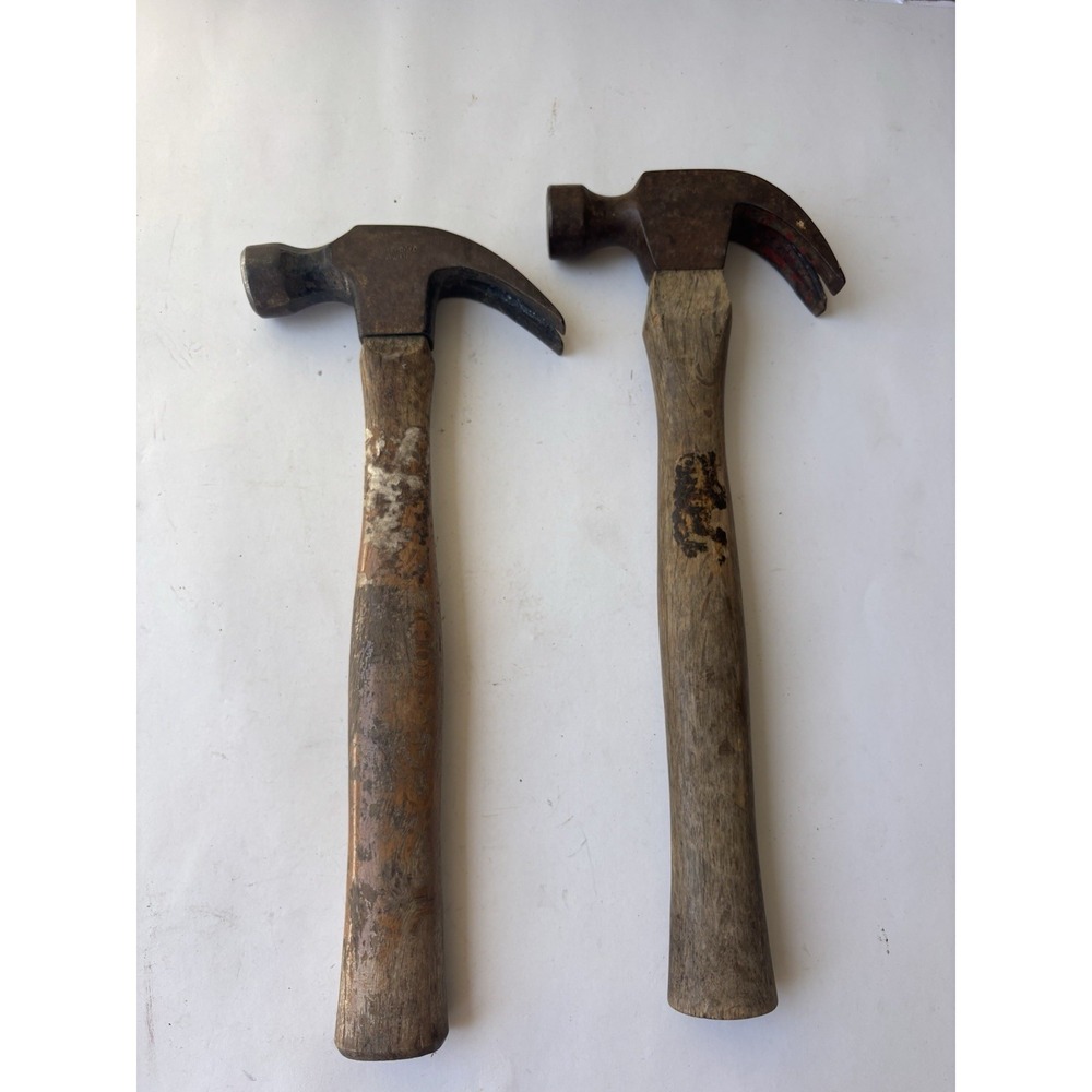 Vintage 16 Oz Claw Hammer Drop Forged Lot Of 2